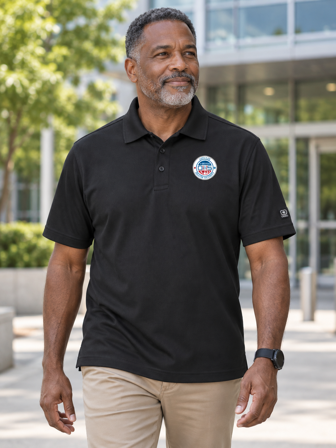 OHS Seal - Caliber 2.0 Polo — Black lifestyle view