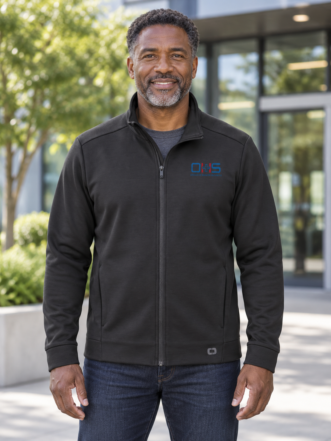 OHS Logo - Bolt Full-Zip — Black lifestyle view