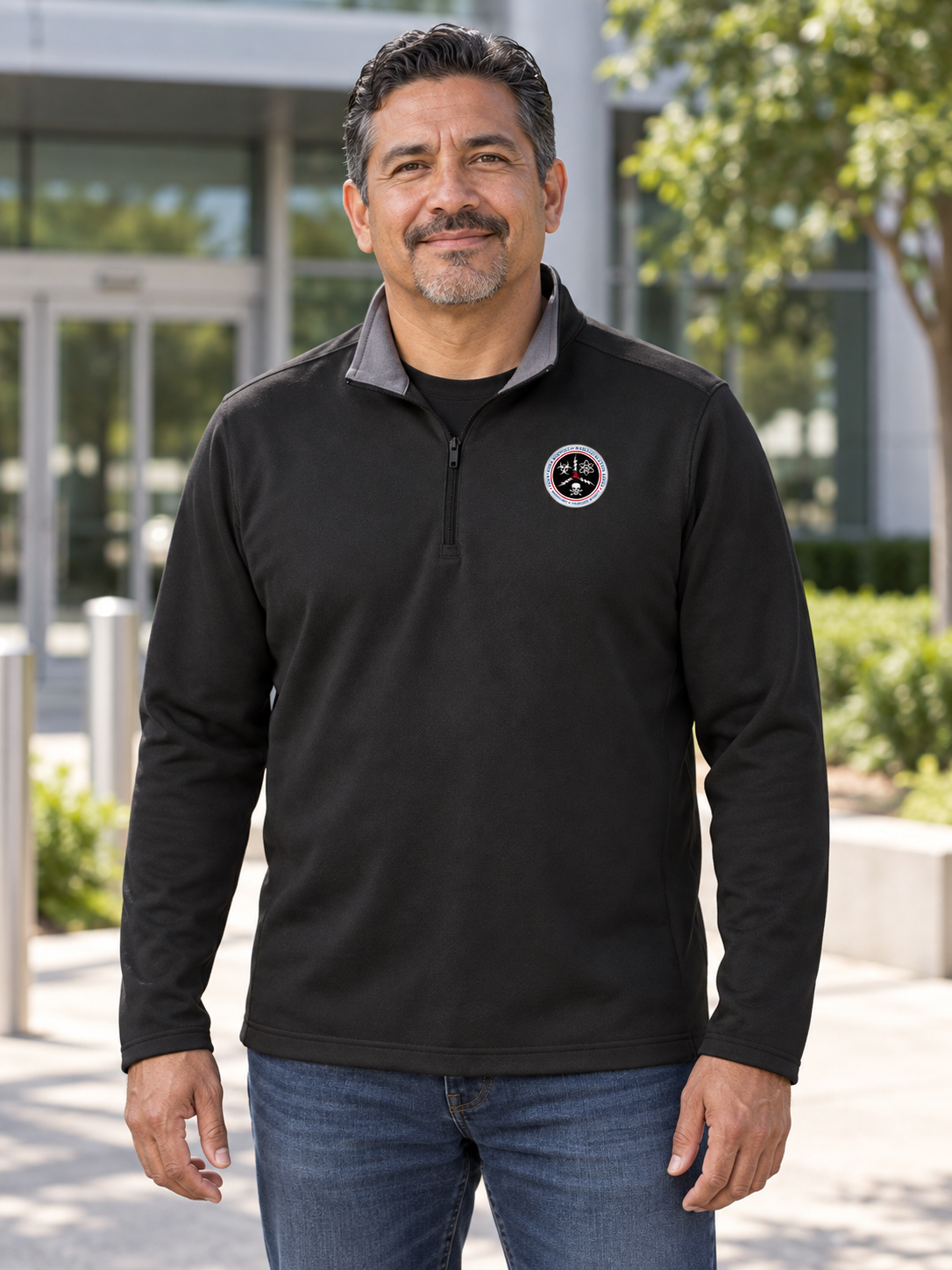 CWMD 1/4 Zip Men's Dri Fit — Black lifestyle view