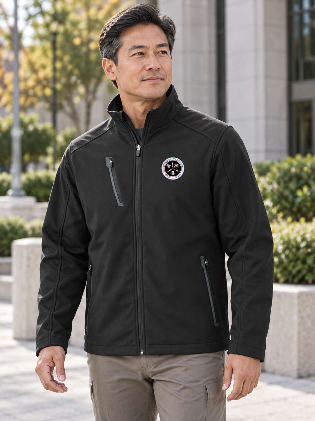 CWMD Men's Tactical Soft Shell — Black lifestyle view