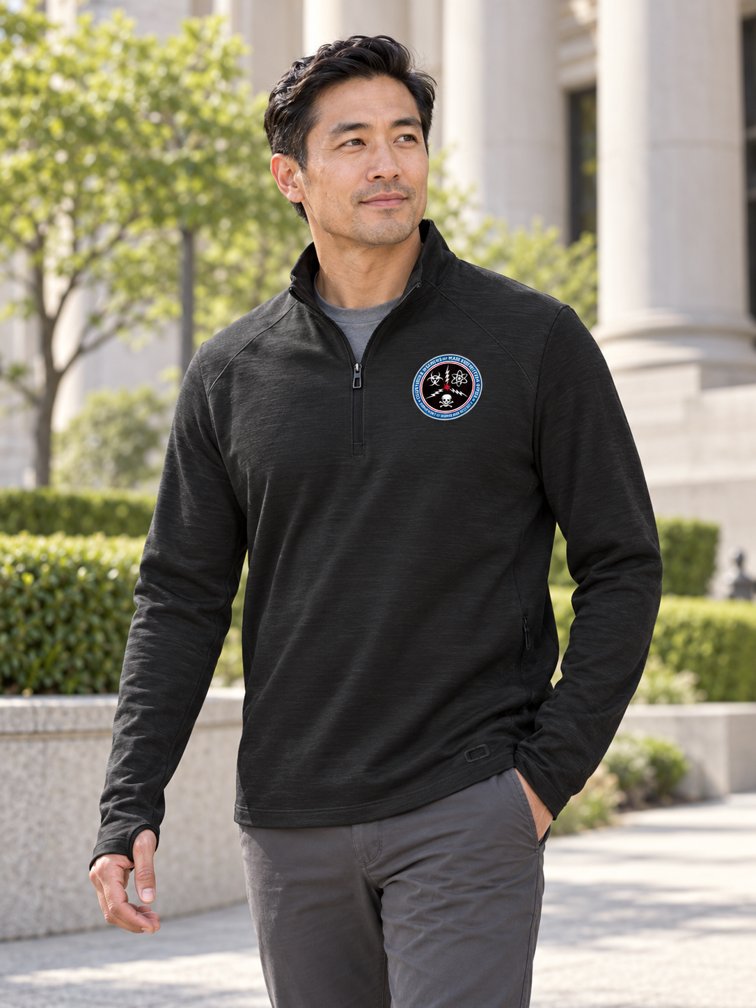 CWMD Motion 1/4-Zip — Black lifestyle view