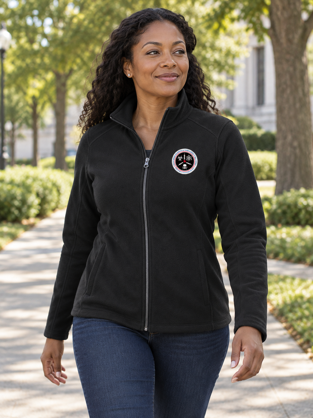 CWMD LIGHTWEIGHT Women's Microfleece — Black lifestyle view