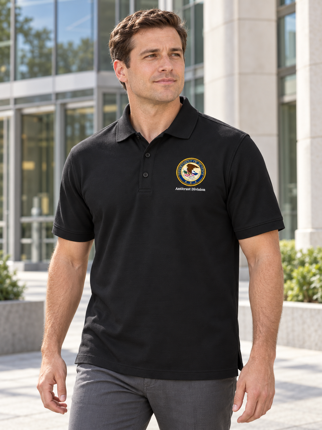 ATD Men's Polo — Black lifestyle view