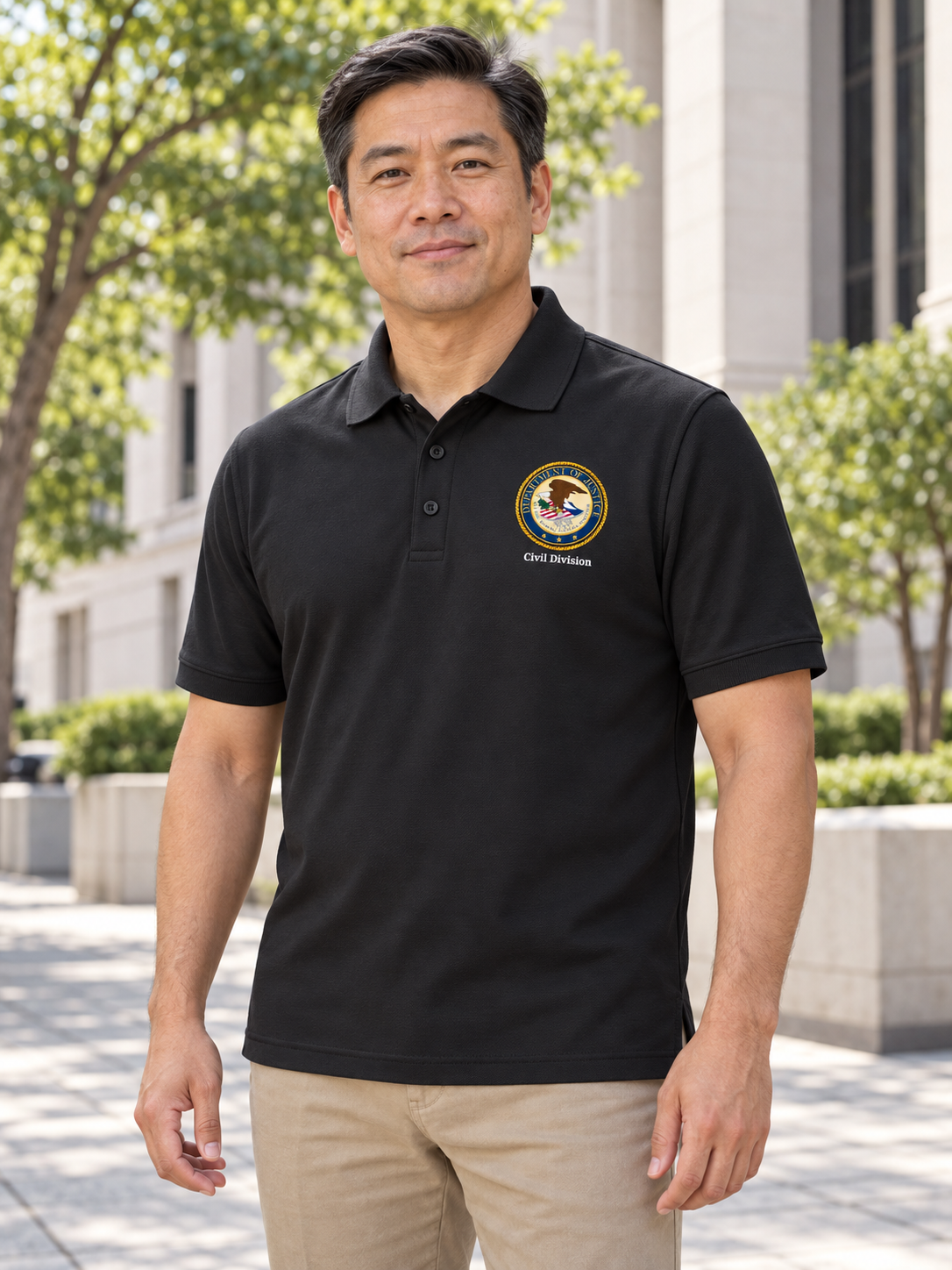 CIV Men's Polo — Black lifestyle view