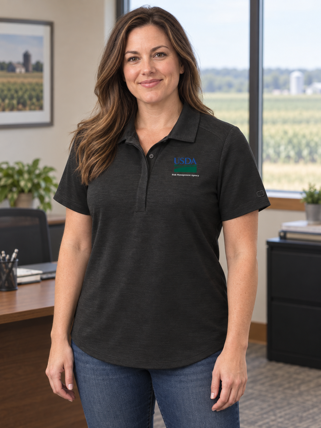RMA Women's Polo — Black lifestyle view