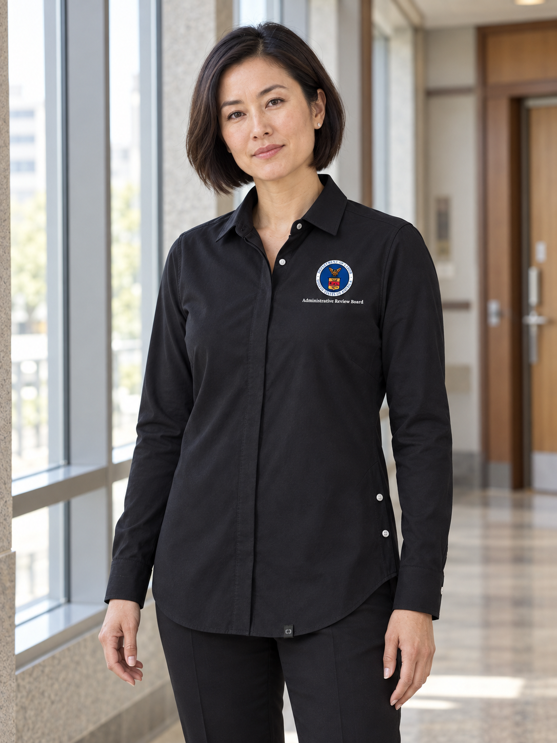 ARB Women's Commuter Shirt — Black lifestyle product photograph