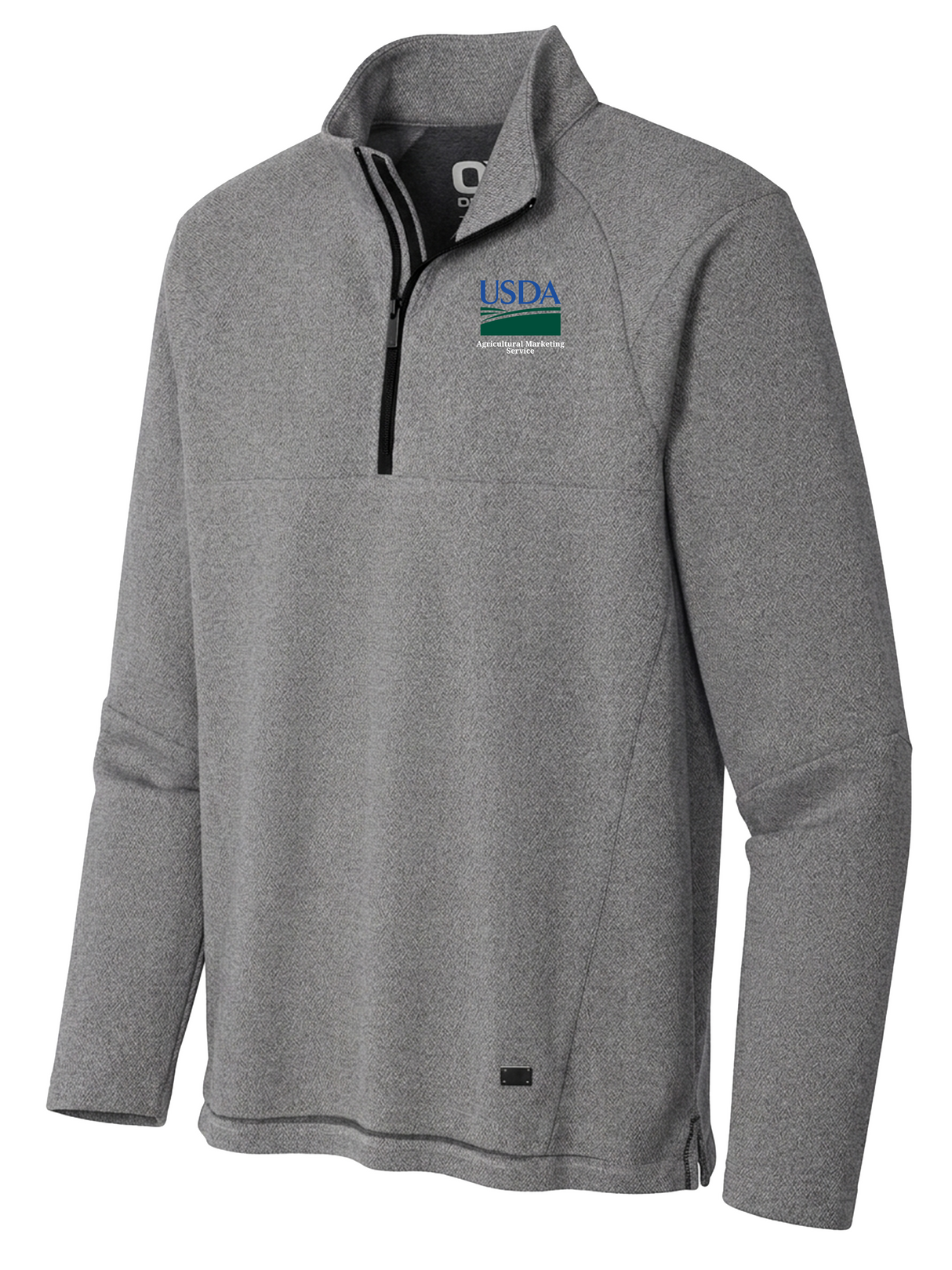 Agriculture Marketing Service (AMS) Men's Transition Quarter Zip Light Gray government employee uniform shirt