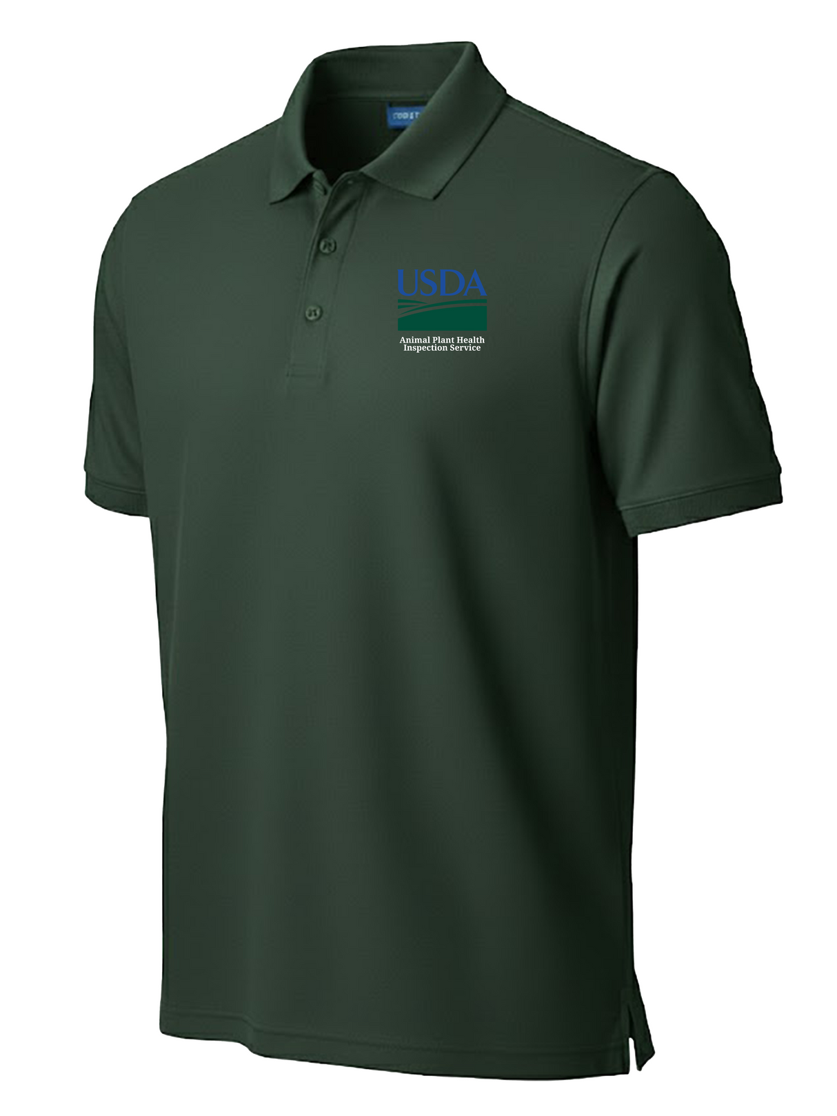 Animal and Plant Health Inspection Service (APHIS) Men's Polo Dark Green government employee uniform shirt
