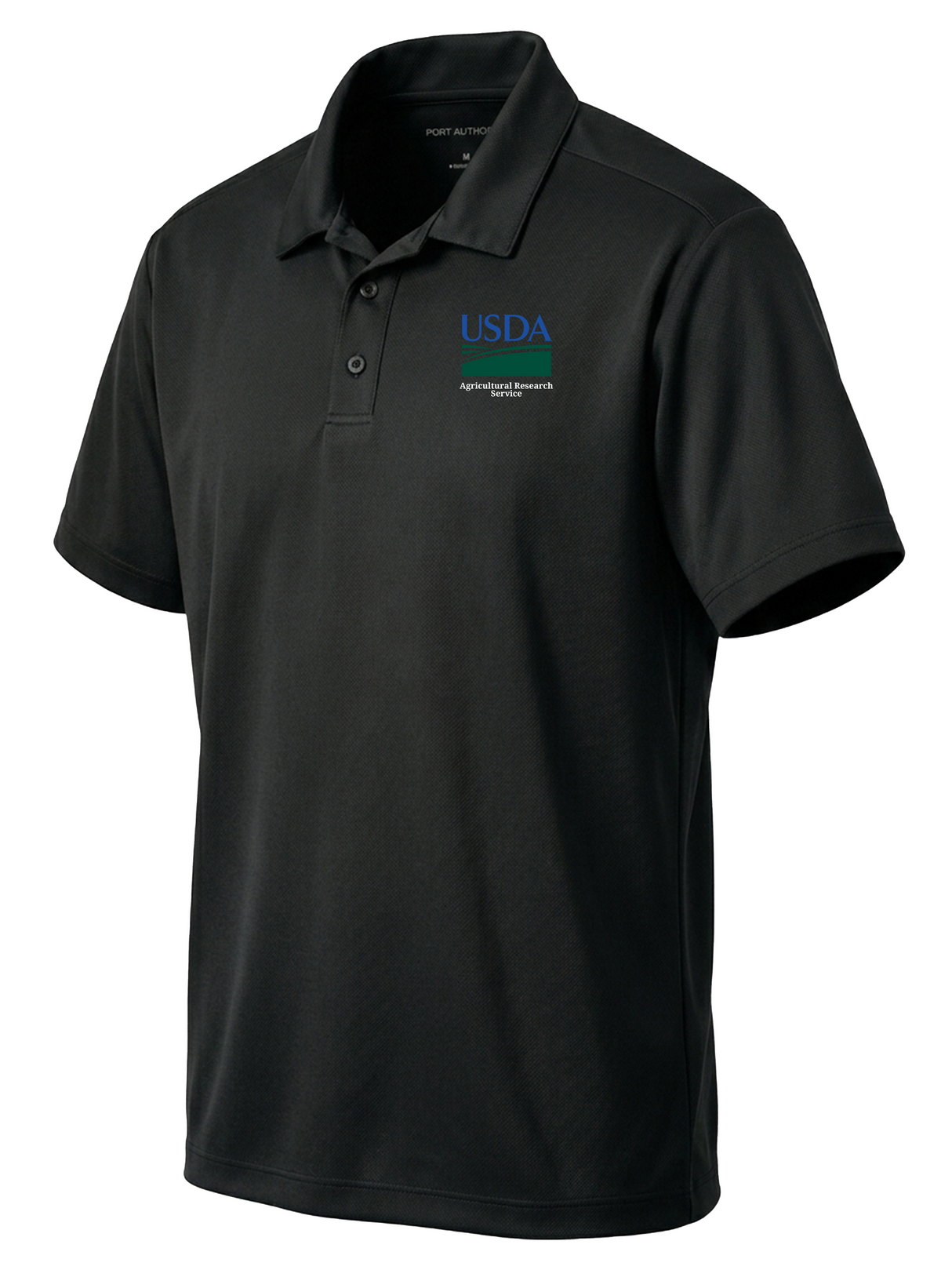 Agriculture Research Service (ARS) Men's Dri Fit Polo Black government employee uniform shirt