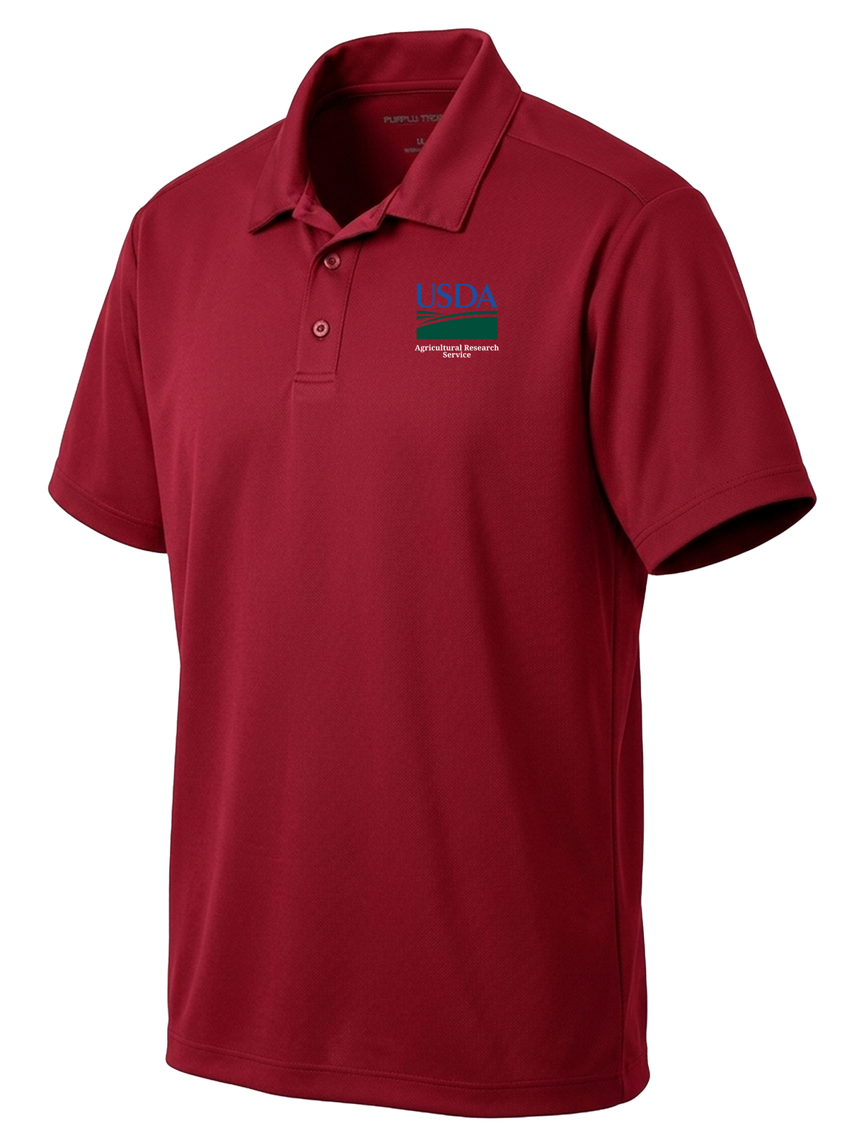 Agriculture Research Service (ARS) Men's Dri Fit Polo Red government employee uniform shirt