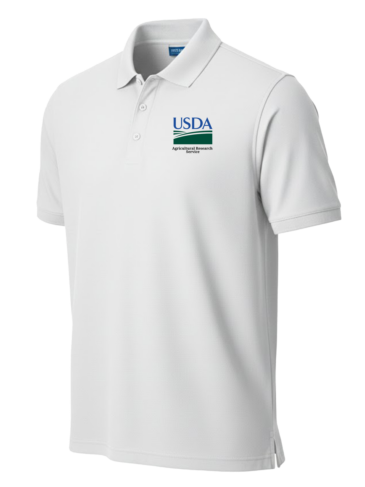 Agriculture Research Service (ARS) Men's Polo White government employee uniform shirt