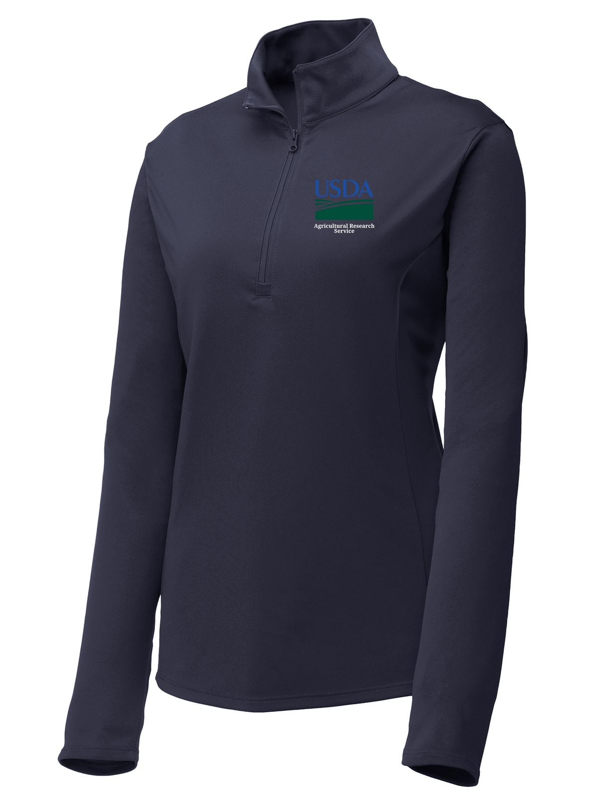 Agriculture Research Service (ARS) Women's Lightweight Dri Fit 1/4 Zip Navy Blue government employee uniform shirt