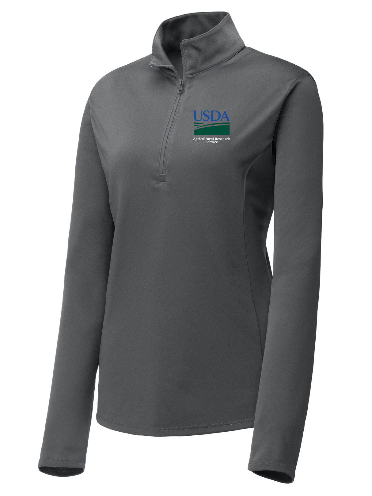 Agriculture Research Service (ARS) Women's Lightweight Dri Fit 1/4 Zip Slate Gray government employee uniform shirt