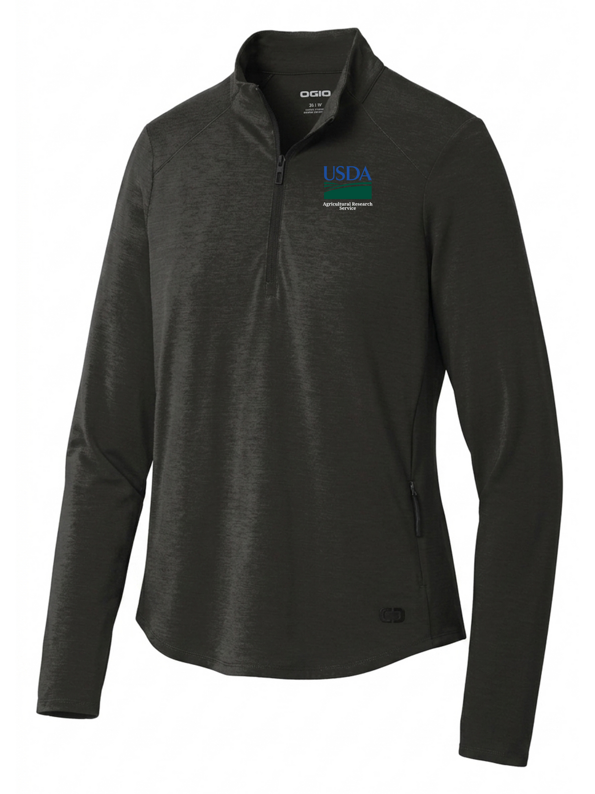 Agriculture Research Service (ARS) Women's Motion 1/4 Zip Black government employee uniform shirt