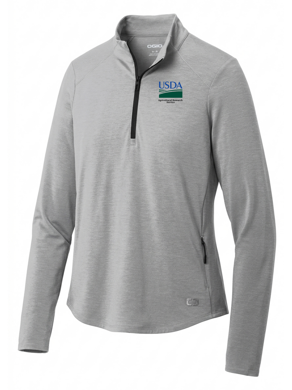 Agriculture Research Service (ARS) Women's Motion 1/4 Zip Light Gray government employee uniform shirt