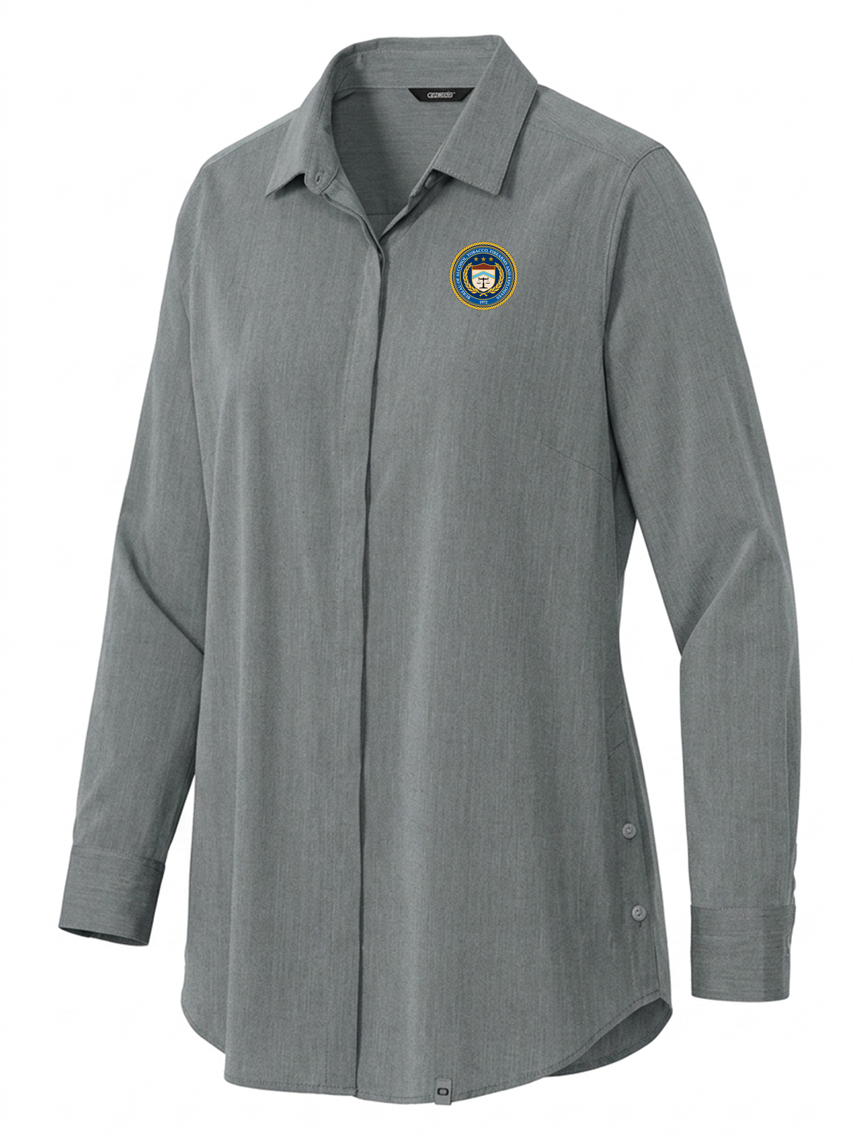 The Bureau of Alcohol, Tobacco, Firearms and Explosives (ATF) Women's Commuter Shirt Slate Gray government employee uniform shirt