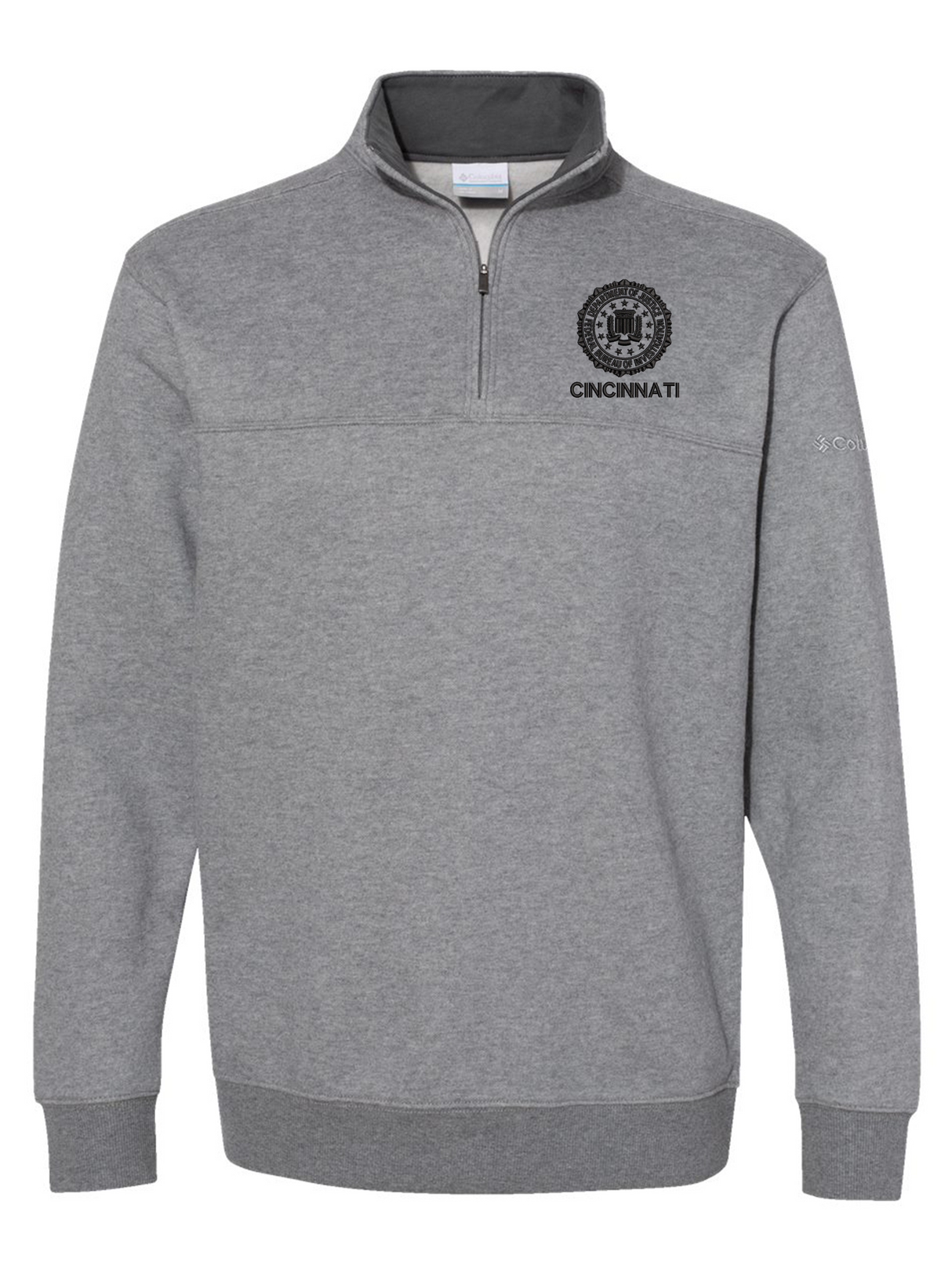 FBI Cincinnati Men's Columbia Hart Mountain™ Fleece Gray government employee uniform shirt