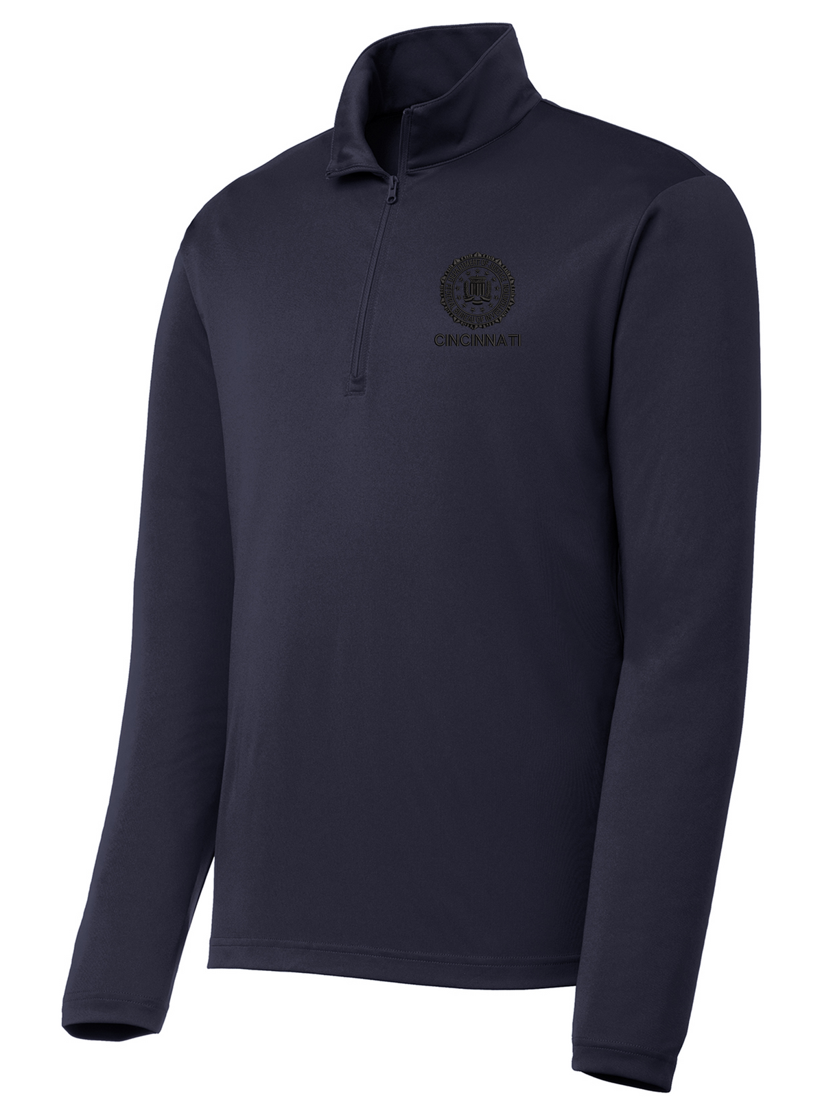 FBI Cincinnati Men's Lightweight Dri Fit 1/4 Zip Navy Blue government employee uniform shirt