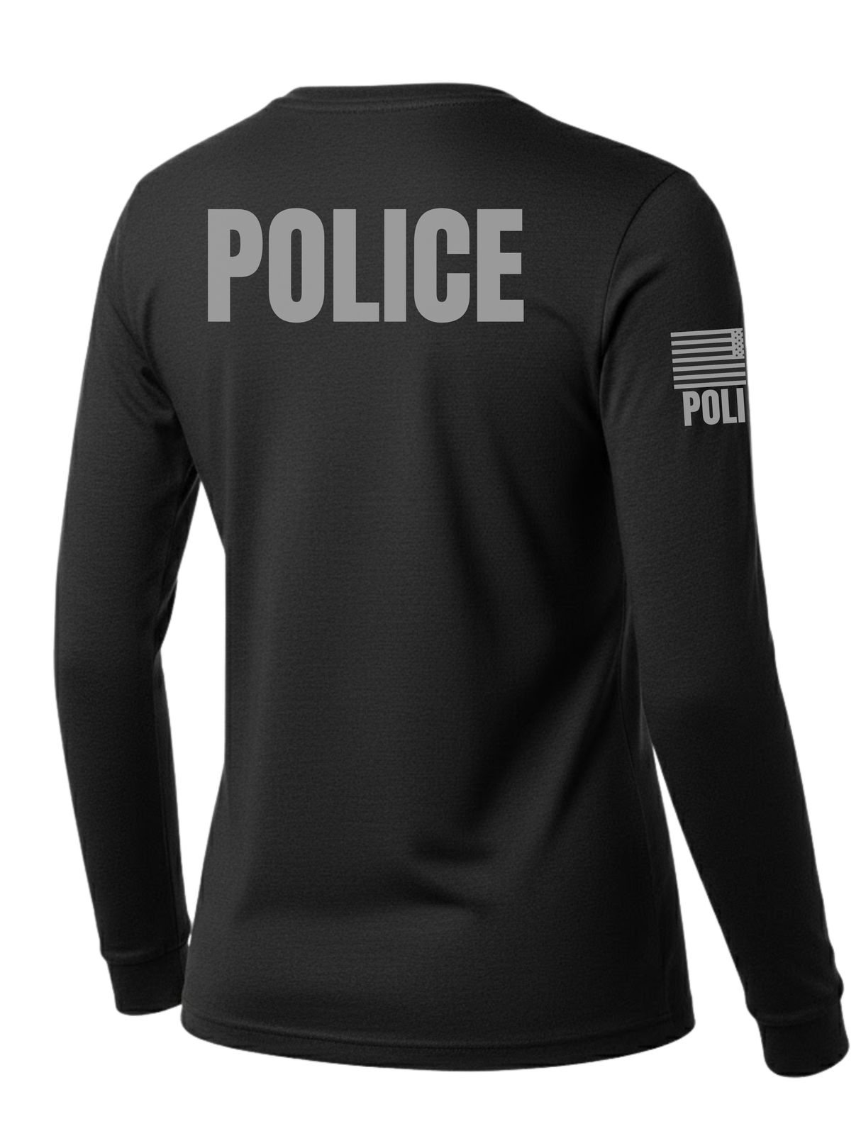 Black Police Women's Shirt - Long Sleeve (Gray)
