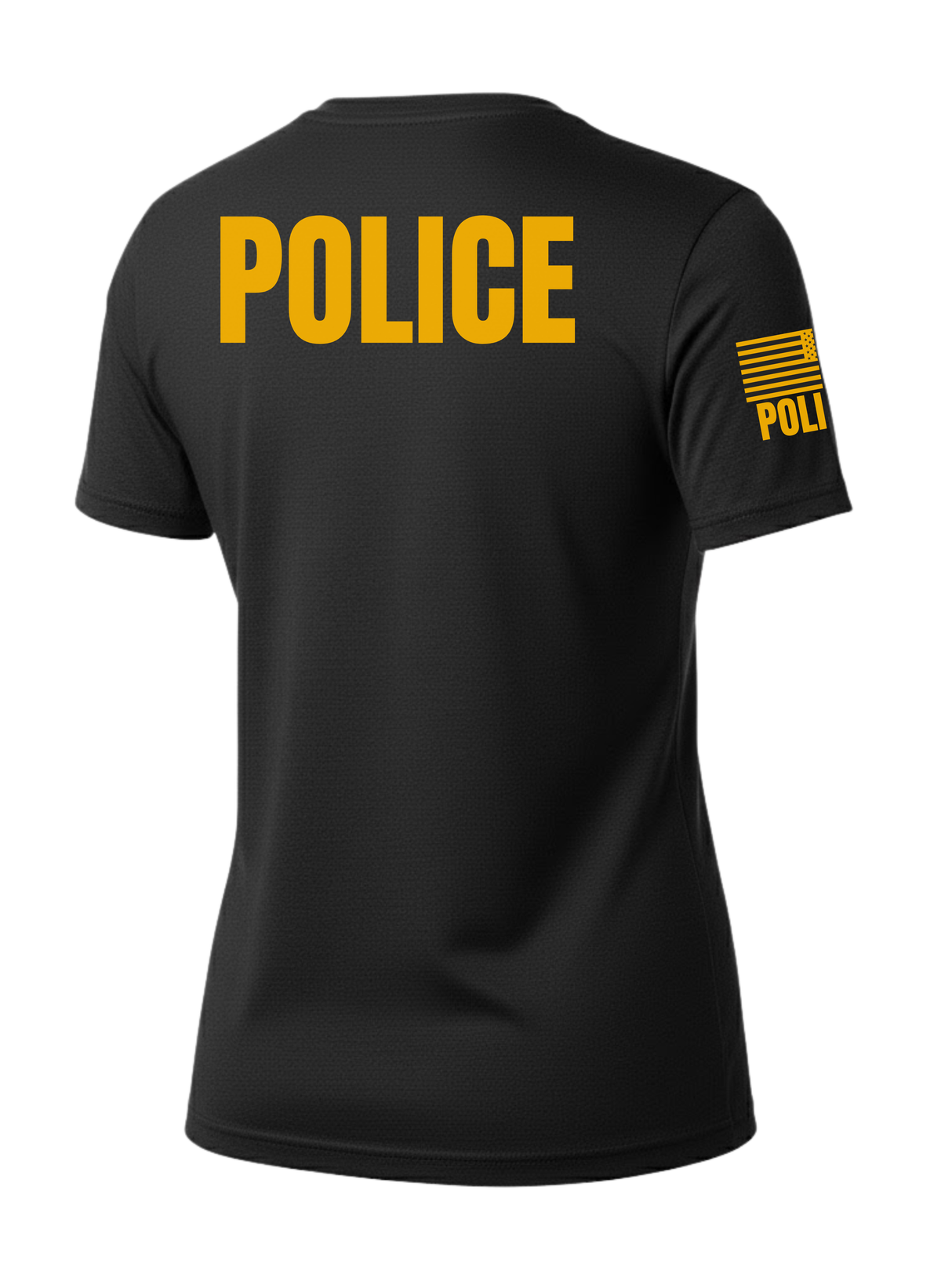 Black Police Women's Shirt - Short Sleeve (Golden Yellow)