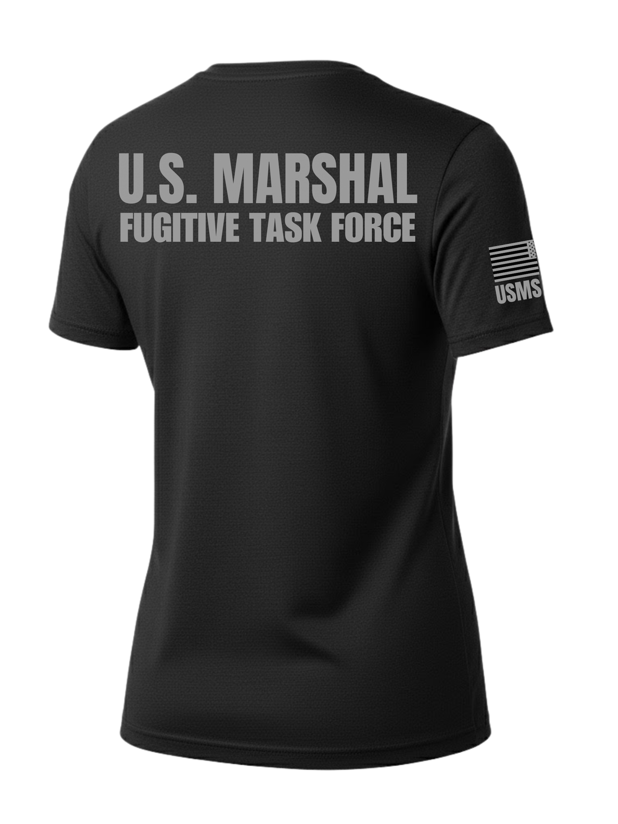 Black US Marshals Service USMS Women's Shirt - Short Sleeve (Gray)