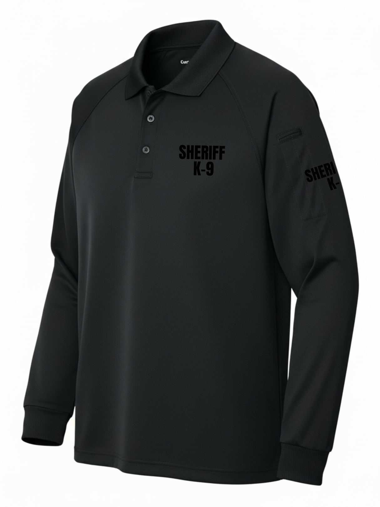 Black Tactical Long Sleeve - Sheriff K-9 Men's Shirt (Black)