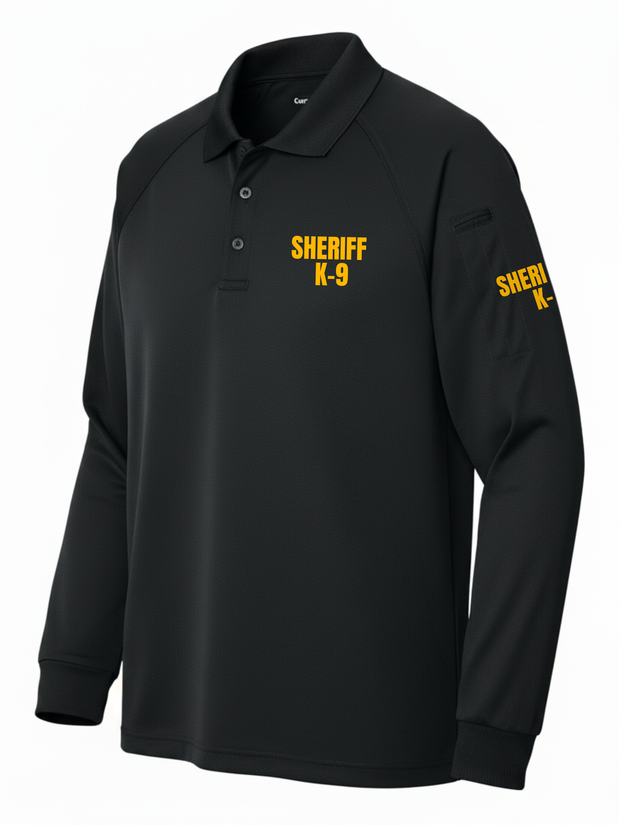Black Tactical Long Sleeve - Sheriff K-9 Men's Shirt (Yellow)