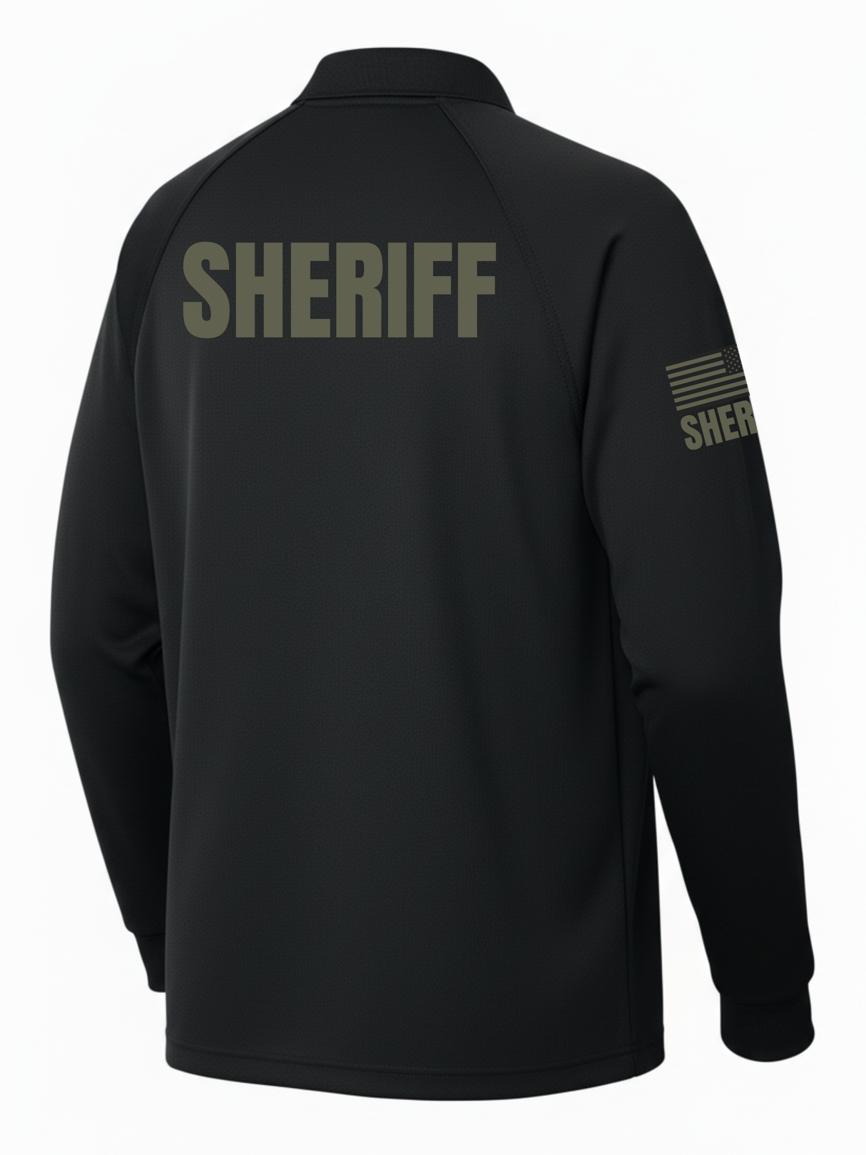 Black Tactical Long Sleeve - Sheriff Men's Shirt (Drab)