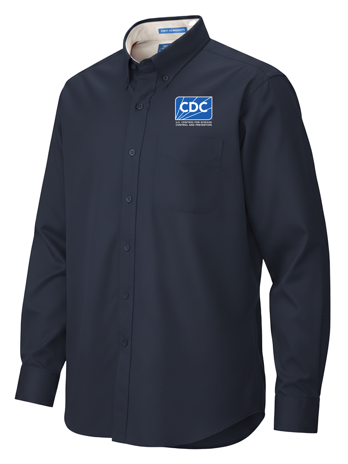 Centers for Disease Control and Prevention (CDC)
Men's Button Up Navy Blue government employee uniform shirt