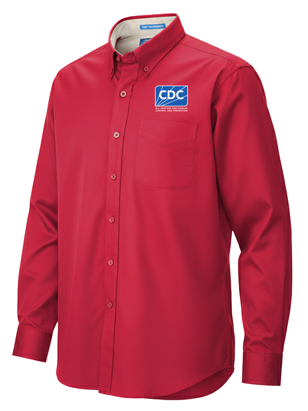 Centers for Disease Control and Prevention (CDC)
Men's Button Up Red government employee uniform shirt