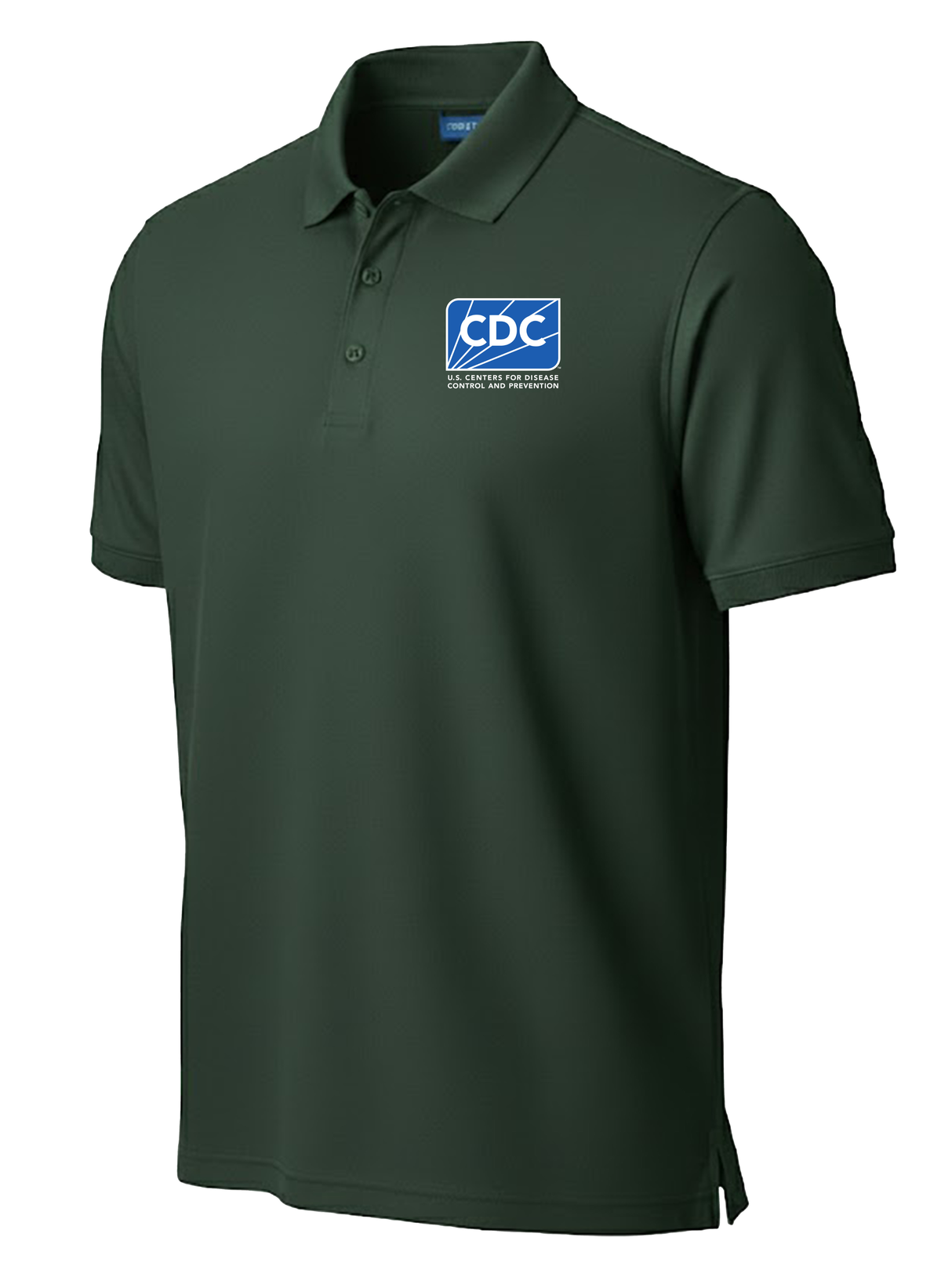 Centers for Disease Control and Prevention (CDC) Men's Short Sleeve Polo Dark Green government employee uniform shirt
