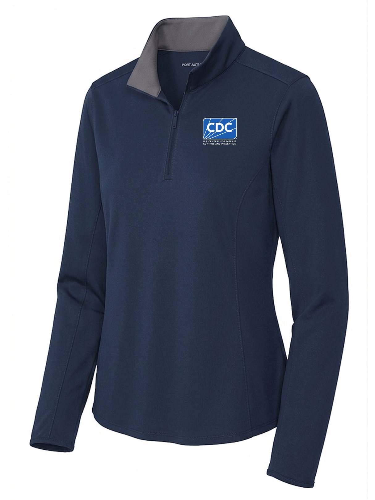 Centers for Disease Control and Prevention (CDC) Women's Dri Fit 1/4 Zip Navy Blue government employee uniform shirt