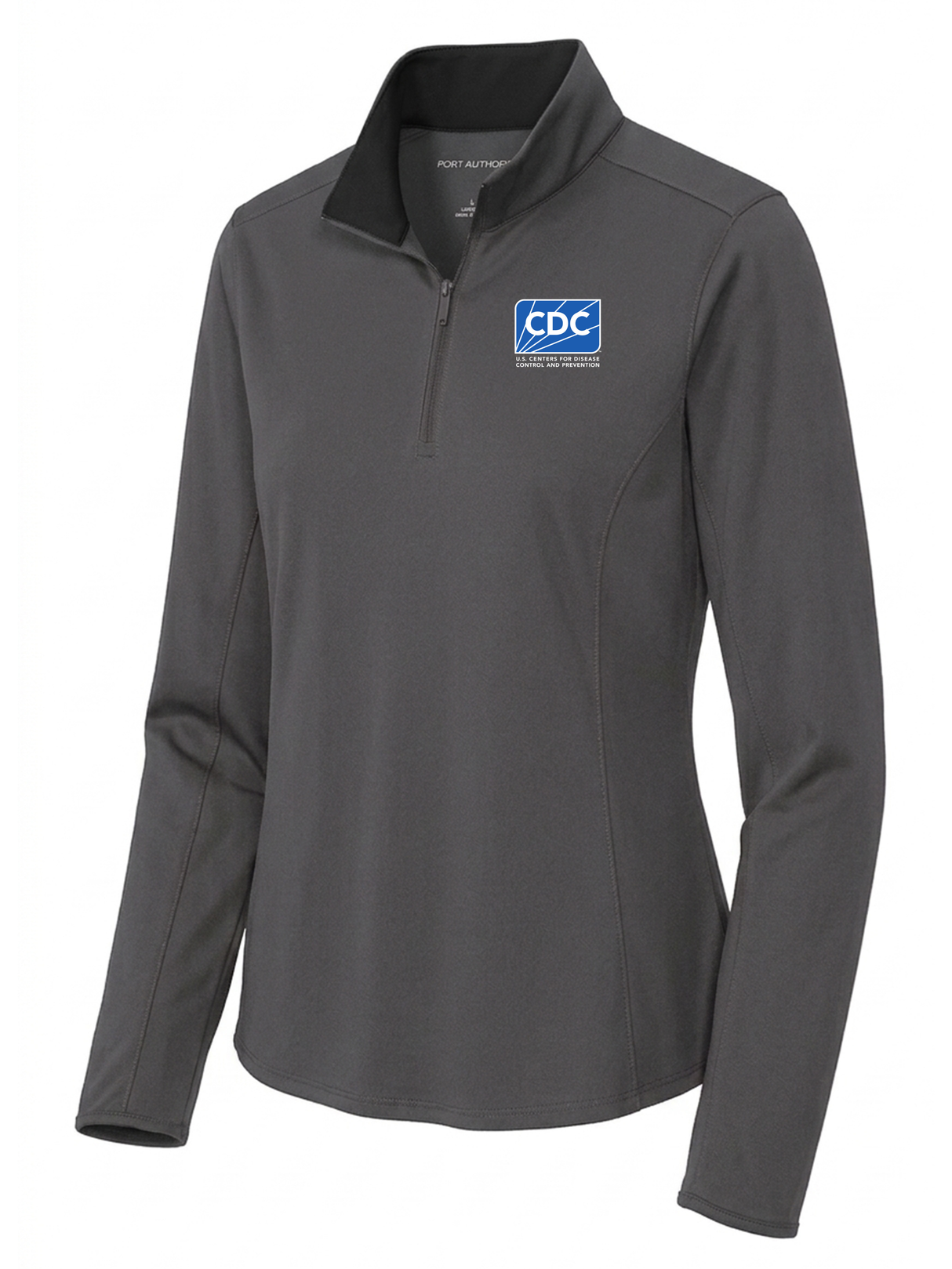 Centers for Disease Control and Prevention (CDC) Women's Dri Fit 1/4 Zip Slate Gray government employee uniform shirt