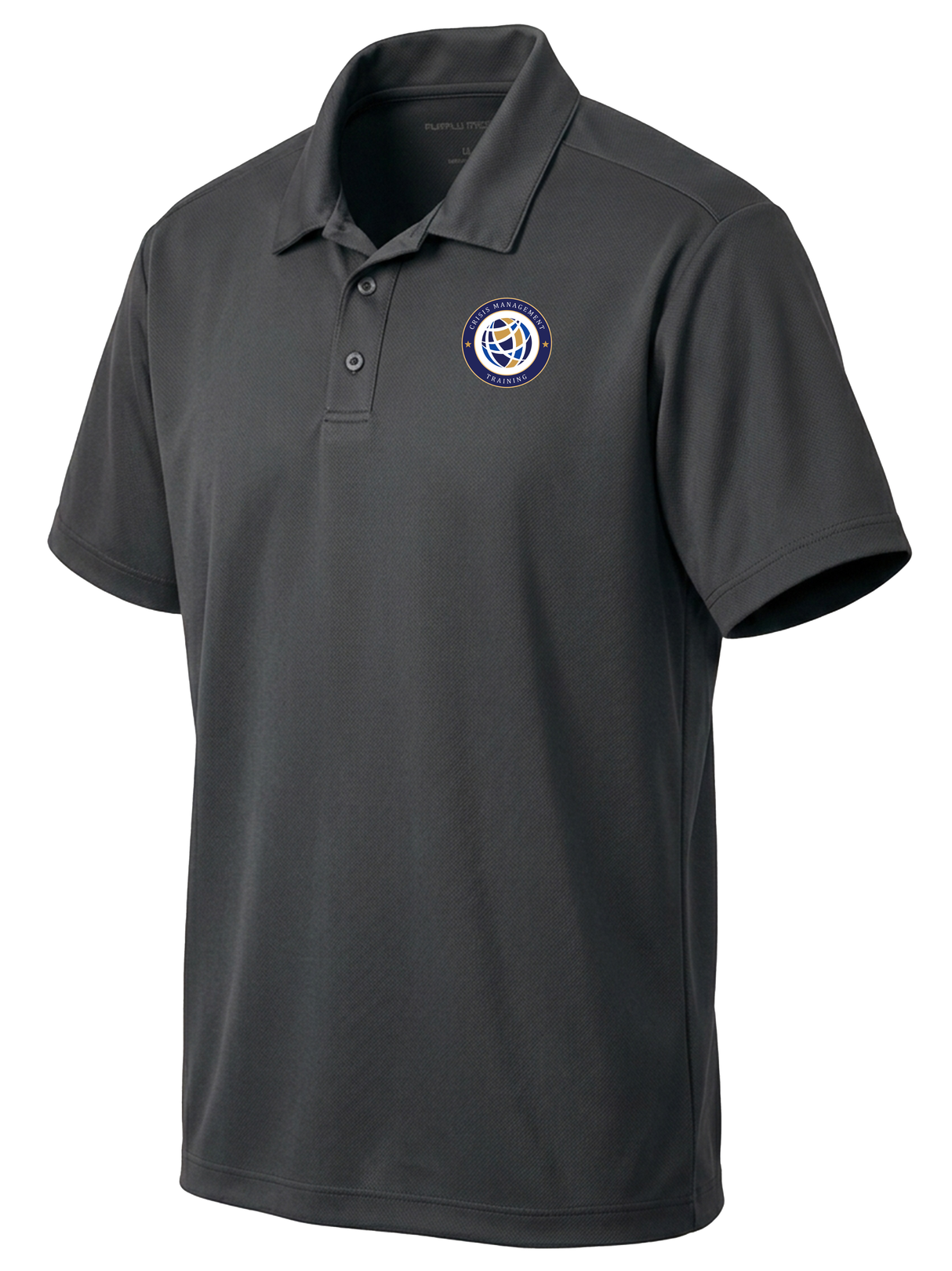 Crisis Management Training (CMT) Men's Dri Fit Polo Slate Gray government employee uniform shirt