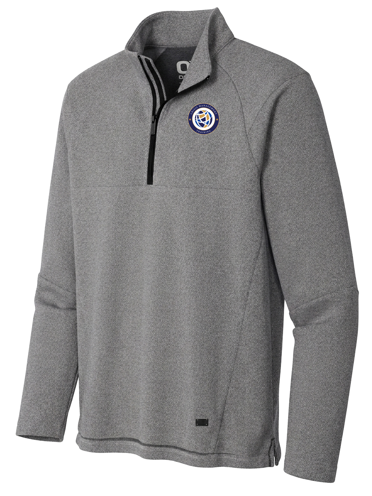 Crisis Management Training (CMT) Men's Transition Quarter Zip Light Gray government employee uniform shirt