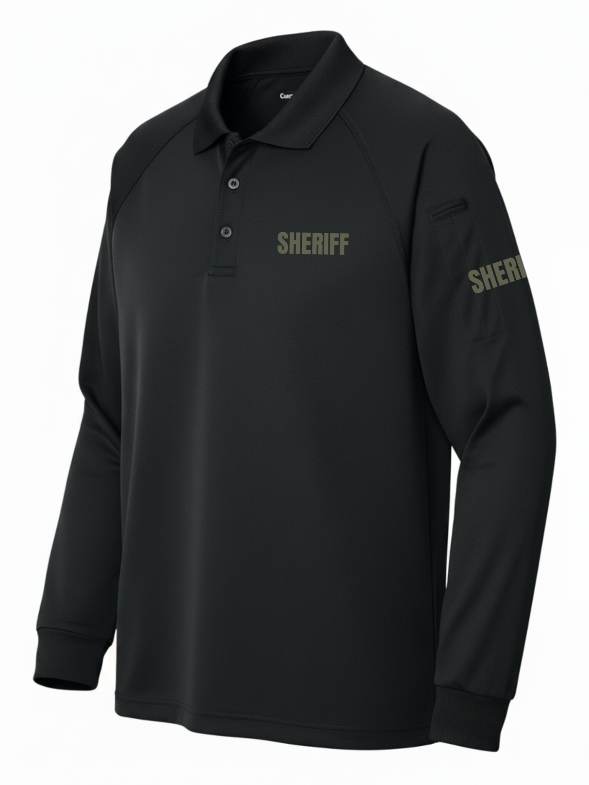 Black Tactical Long Sleeve - Sheriff Men's Shirt (Drab)