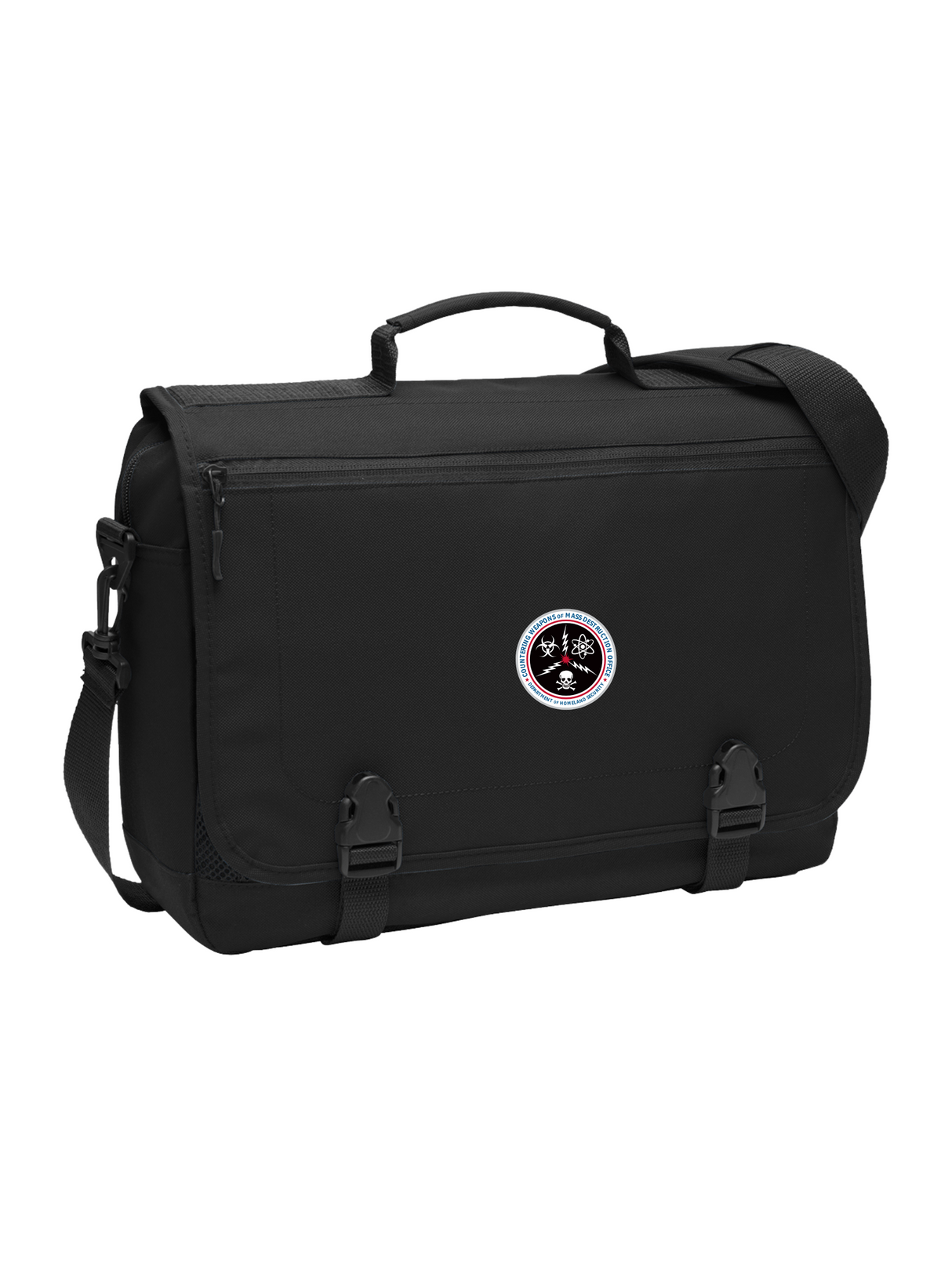 CWMD-PortAuthority-LaptopBag-Front-Black