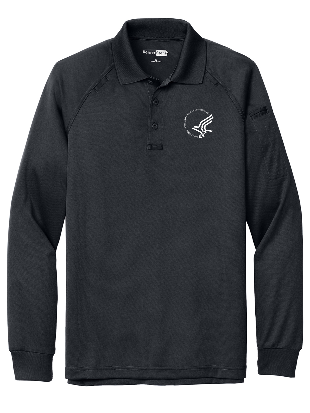 Department of Health and Human Services Men's Tactical Long Sleeve Polo