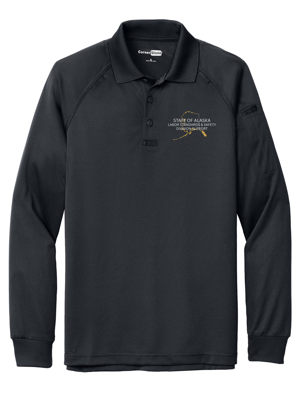State of Alaska Department of Labor Men's Tactical Long Sleeve Polo