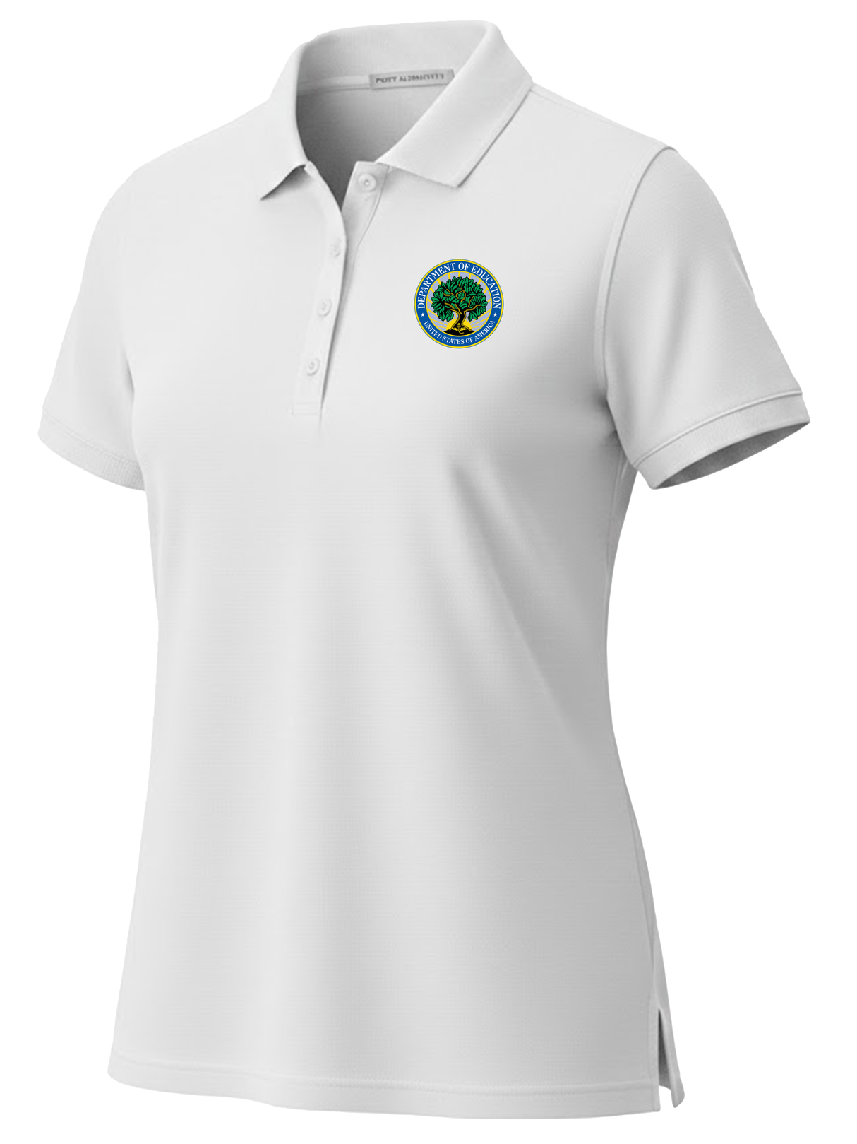 Department of Education Women's Polo White government employee uniform shirt