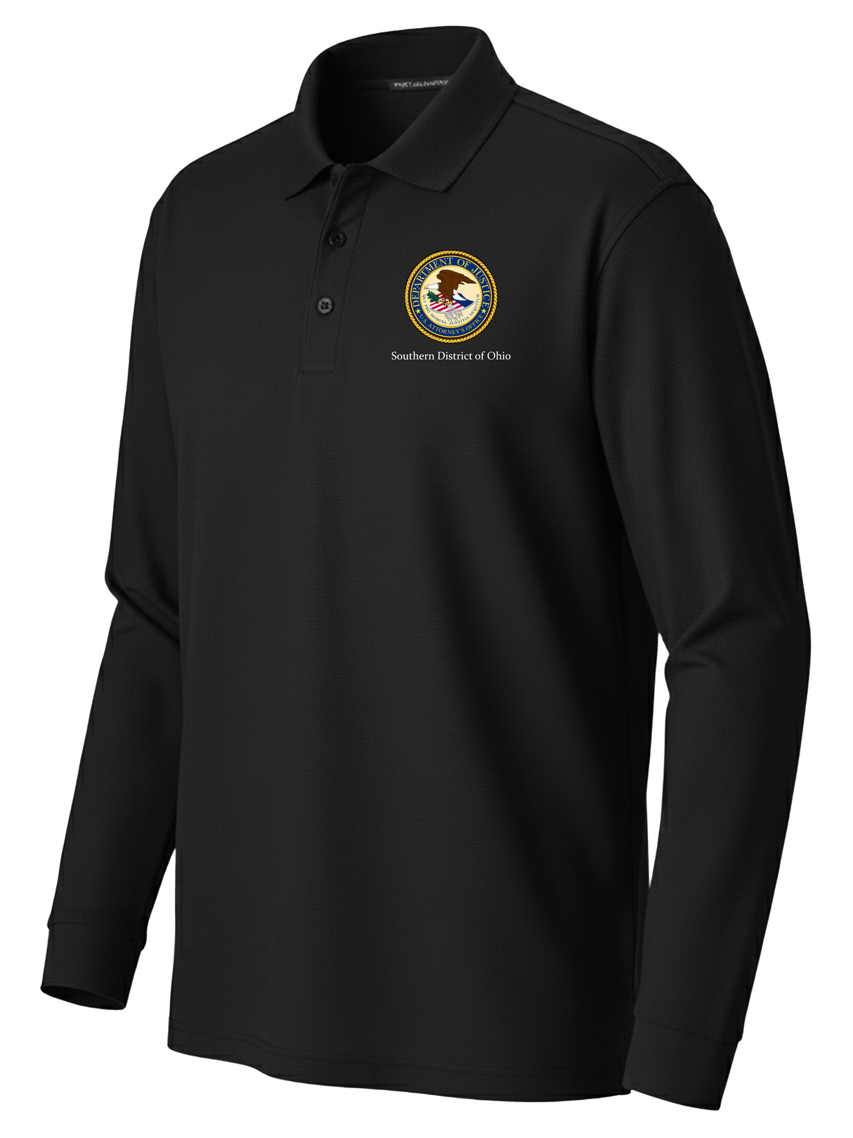 DOJ SDO Men's Long Sleeve Polo