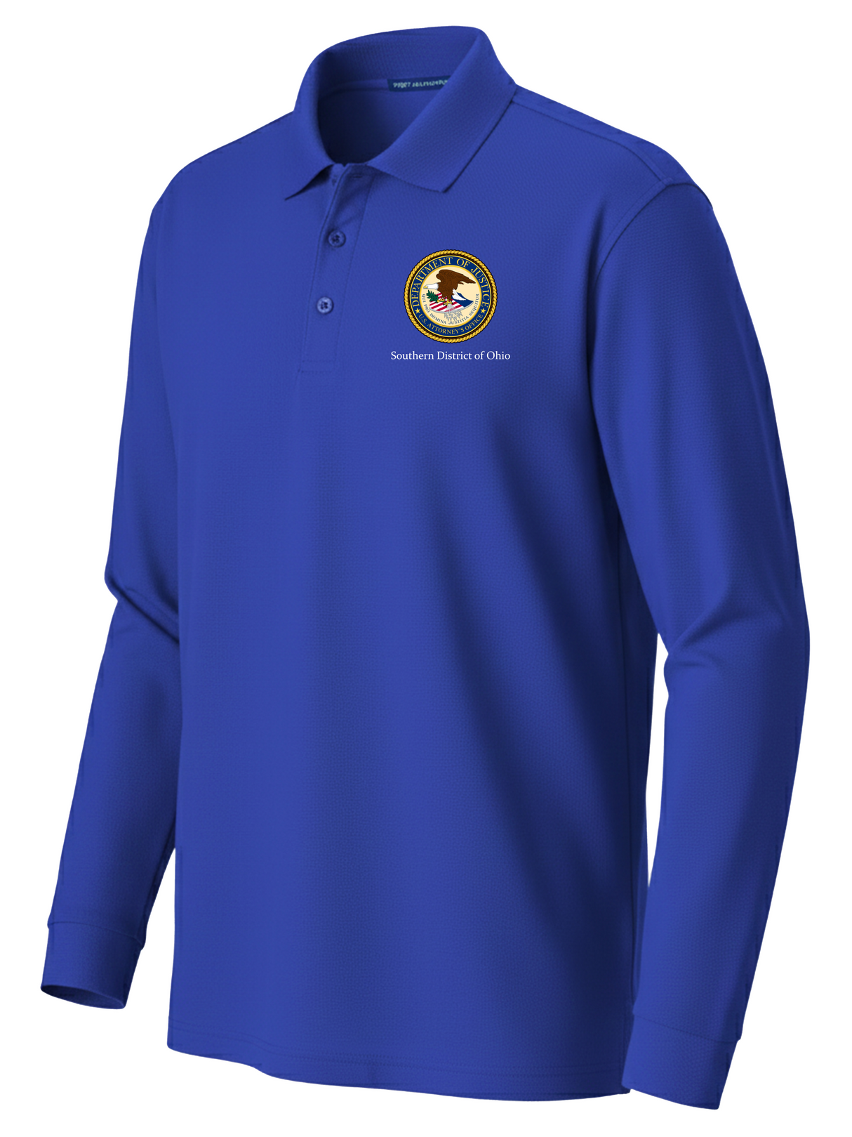 DOJ SDO Men's Long Sleeve Polo