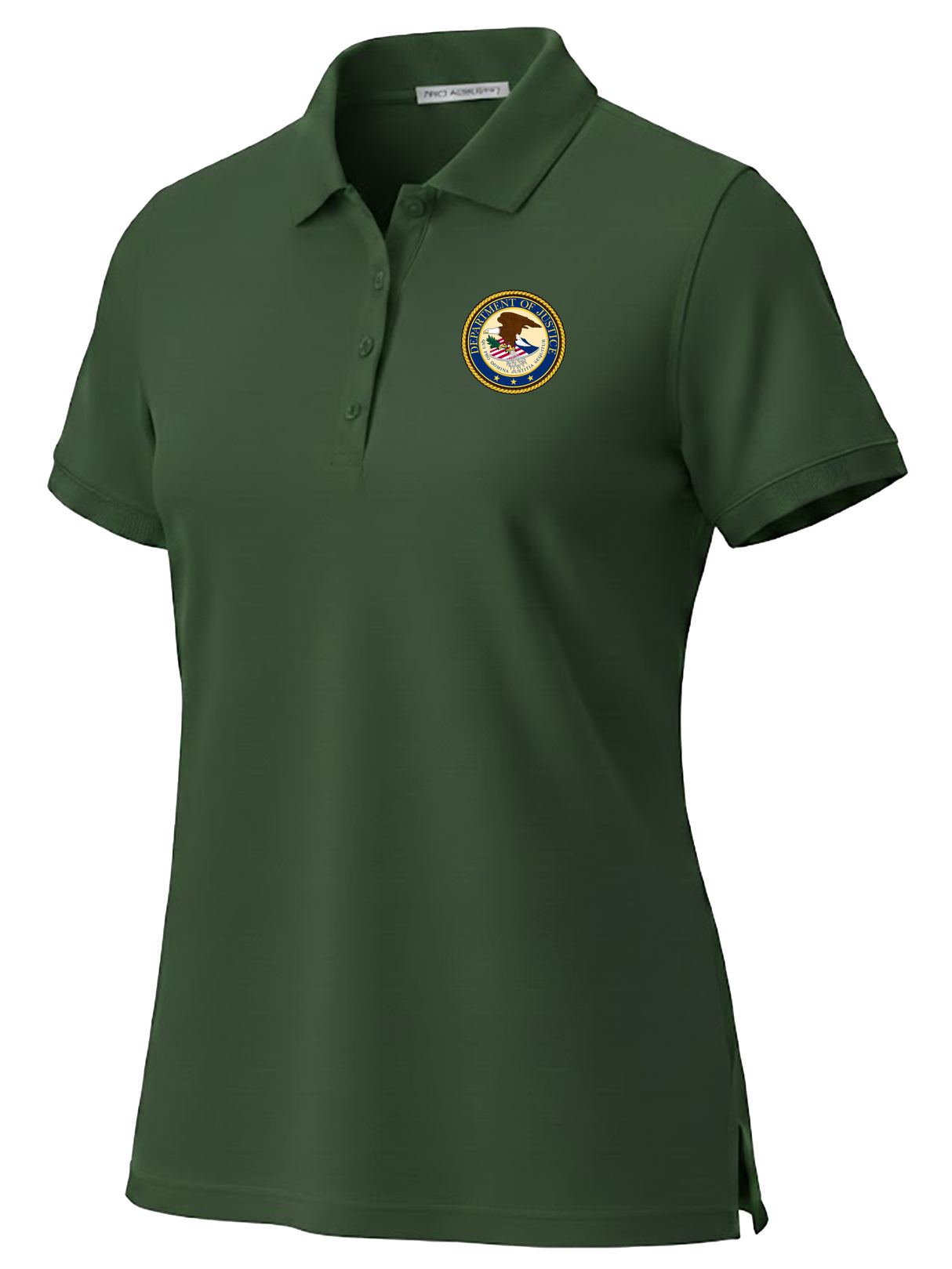 Department of Justice Women's Polo Dark Green government employee uniform shirt
