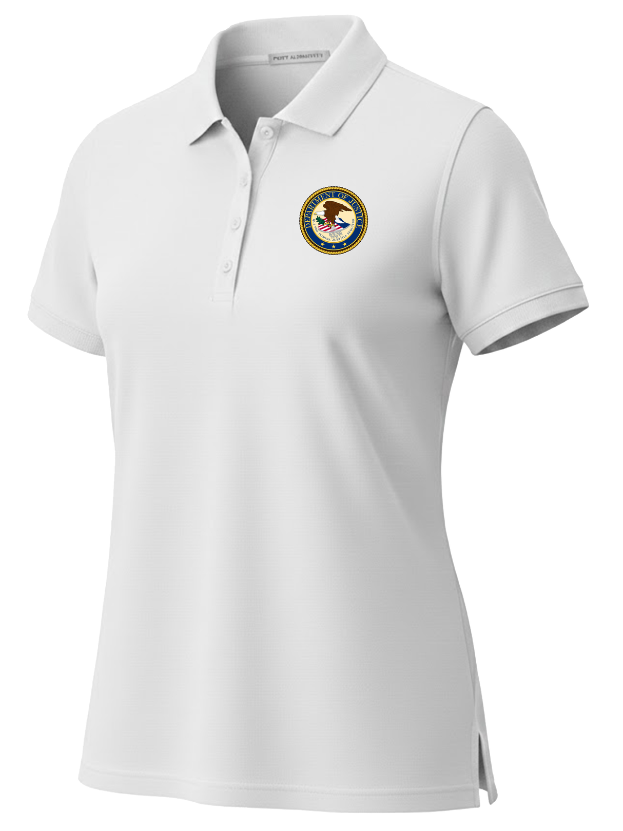 Department of Justice Women's Polo White government employee uniform shirt