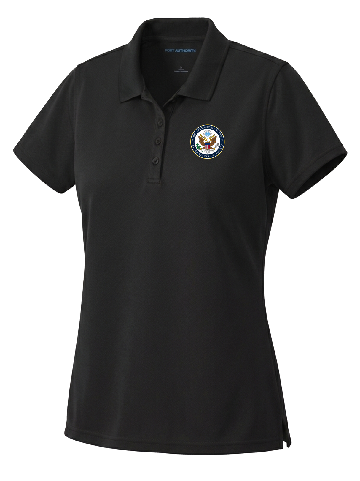 U.S. Department of State Women's Dri Fit Polo Black government employee uniform shirt