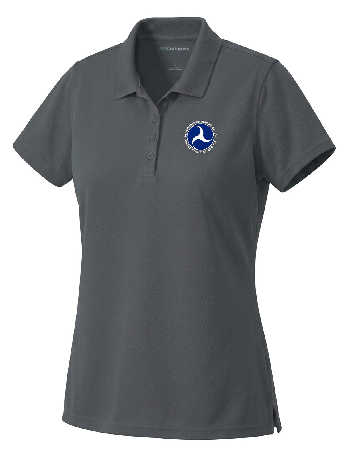 U.S. Department of Transportation Women's Dri Fit Polo Slate Gray government employee uniform shirt