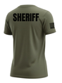 Drab Green Sheriff Women's Shirt - Short Sleeve (Black)