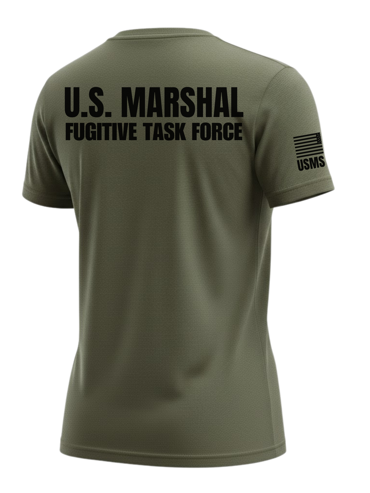 Drab Green US Marshals Service USMS Women's Shirt - Short Sleeve (Black)