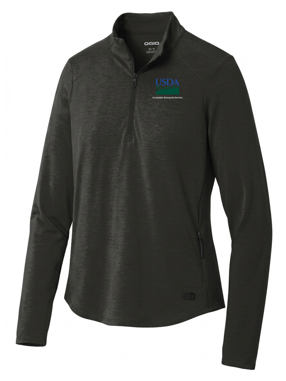 Economic Research Service (ERS) Women's Motion 1/4 Zip Black government employee uniform shirt