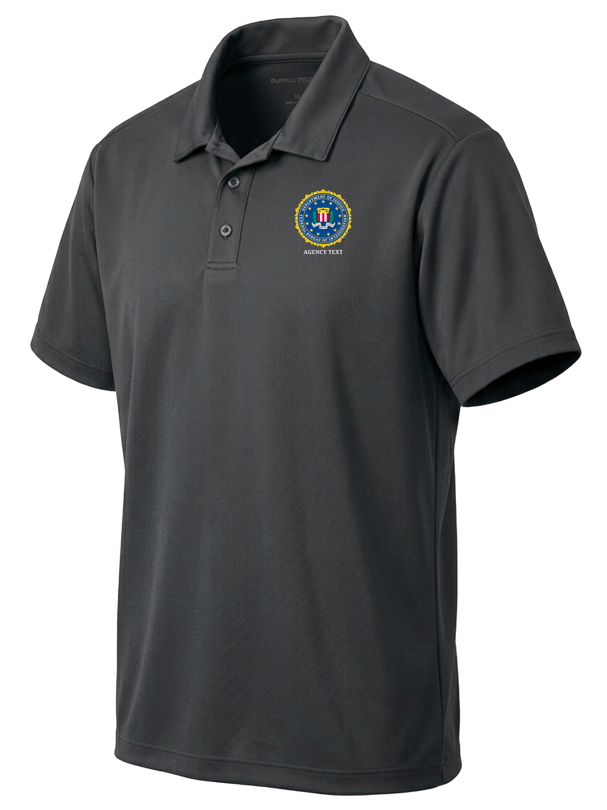 Federal Bureau of Investigation (FBI) Men's Dri Fit Polo Slate Gray government employee uniform shirt